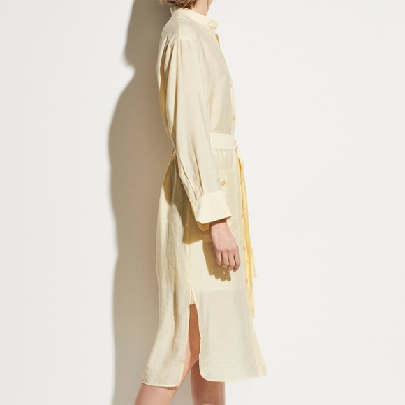 Belted Button Down Dress in Sun Creme - Picture 5 of 9